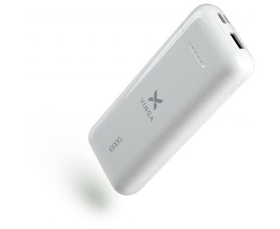Батарея универсальная Vinga 10000 mAh glossy white (VPB1MWH), изображение 6 Батарея универсальная Vinga 10000 mAh glossy white (VPB1MWH), изображение 6