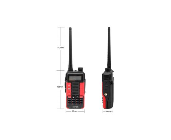Портативная рация Baofeng UV-10R Red, изображение 3 Портативная рация Baofeng UV-10R Red, изображение 3