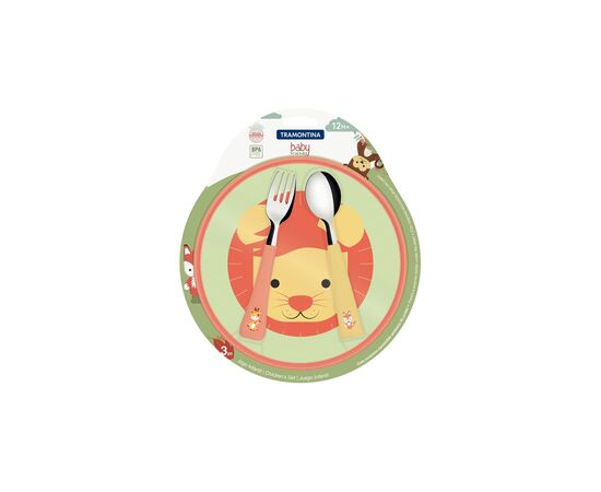 Набір дитячого посуду Tramontina Baby Friends 23797/907 3 предмети (6710901), зображення 2 Набір дитячого посуду Tramontina Baby Friends 23797/907 3 предмети (6710901), зображення 2