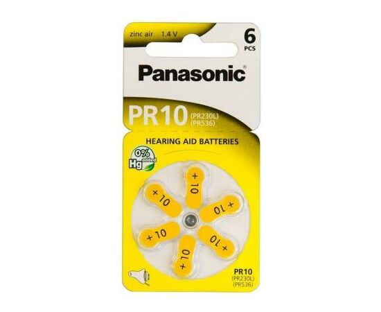 Батарейка Panasonic PR10 / PR230 (1.4V) * 6 (PR-230/6LB)