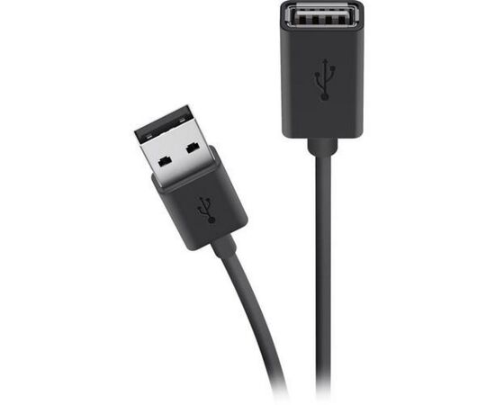 Дата кабель USB 2.0 AM/AF 1.8m black Belkin (F3U153BT1.8M)