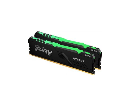 Модуль памяти для компьютера DDR4 32GB (2x16GB) 2666 MHz FURY Beast RGB Kingston Fury (ex.HyperX) (KF426C16BBAK2/32)