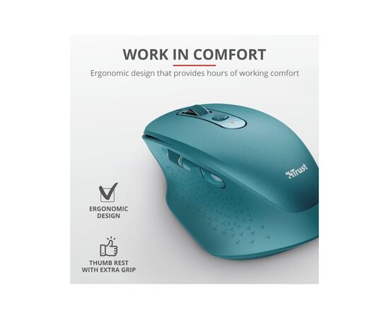 Мышка Trust Ozaa Rechargeable Wireless Blue (24034), изображение 12 Мышка Trust Ozaa Rechargeable Wireless Blue (24034), изображение 12