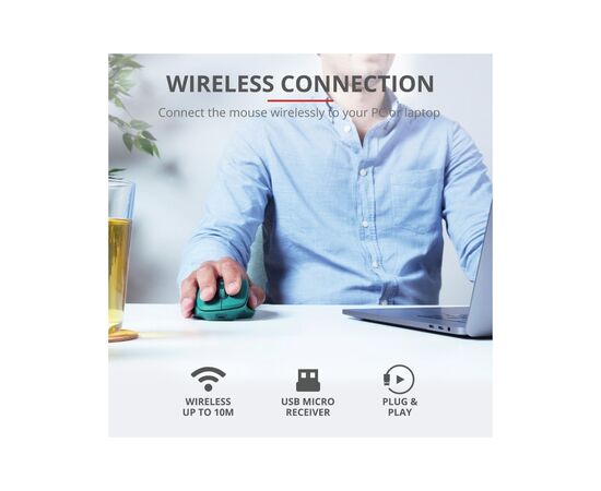 Мышка Trust Ozaa Rechargeable Wireless Blue (24034), изображение 2 Мышка Trust Ozaa Rechargeable Wireless Blue (24034), изображение 2