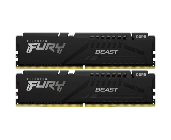 Модуль памяти для компьютера DDR5 32GB (2x16GB) 4800 MHz Beast Black Kingston Fury (ex.HyperX) (KF548C38BBK2-32)