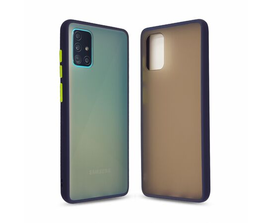 Чехол для моб. телефона MakeFuture Samsung A71 Frame (Matte PC+TPU) Blue (MCMF-SA71BL)