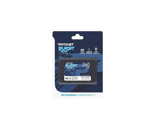 Накопитель SSD 2.5" 240GB Burst Elite Patriot (PBE240GS25SSDR), изображение 4 Накопитель SSD 2.5" 240GB Burst Elite Patriot (PBE240GS25SSDR), изображение 4