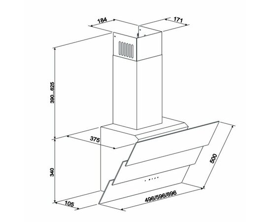 Вытяжка кухонная Eleyus Fiona 700 60 BG, изображение 12 Вытяжка кухонная Eleyus Fiona 700 60 BG, изображение 12