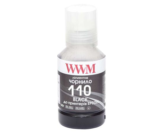 Чернила WWM EPSON M1100/M1120 140г Black Pigmented (E110BP)