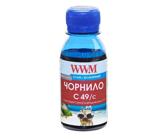 Чернила WWM Canon GI-490 100г Cyan (C49/C-2)