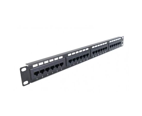 Патч-панель Hypernet 19" 24 порта UTP cat.6 з менеджментом кабеля (PP-KUTP6-24-NM-CM), зображення 3 Патч-панель Hypernet 19" 24 порта UTP cat.6 з менеджментом кабеля (PP-KUTP6-24-NM-CM), зображення 3