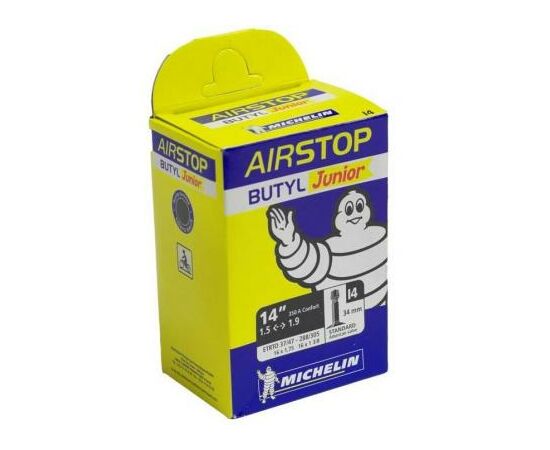 Велосипедна камера Michelin I4 AIRSTOP, город 14"x1.75 - 16"x1.3/8 (37/47X288/305) ST (32337)