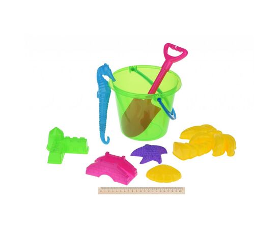 Игрушка для песка Same Toy 8 шт зеленое ведро (HY-1204WUt-3), изображение 2 Игрушка для песка Same Toy 8 шт зеленое ведро (HY-1204WUt-3), изображение 2