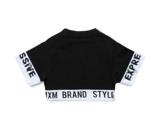 Футболка детская A-Yugi с капри (7015-140G-black), изображение 5 Футболка детская A-Yugi с капри (7015-140G-black), изображение 5