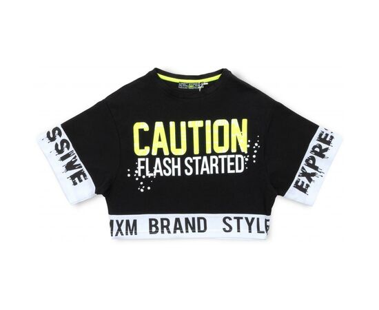 Футболка детская A-Yugi с капри (7015-152G-black), изображение 2 Футболка детская A-Yugi с капри (7015-152G-black), изображение 2