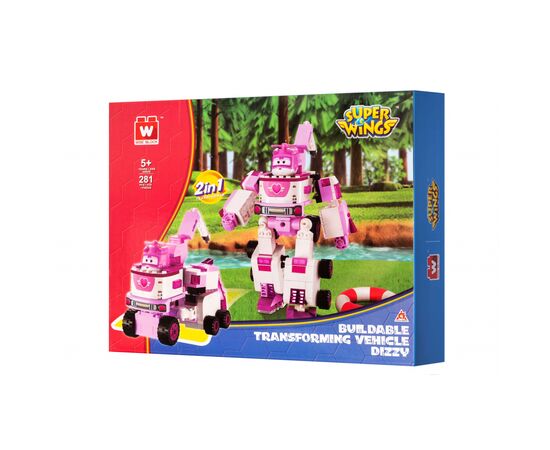 Конструктор Super Wings Small Blocks 2-in-1 Buildable Transforming Vehicle Dizzy, Ді (EU385006)