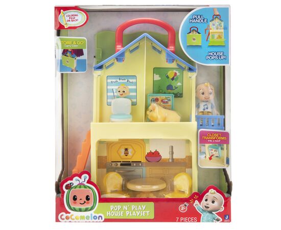 Игровой набор CoComelon Medium Playset Pop n' Play House – 2 фигурки и 5 аксесс. (CMW0109), изображение 2 Игровой набор CoComelon Medium Playset Pop n' Play House – 2 фигурки и 5 аксесс. (CMW0109), изображение 2