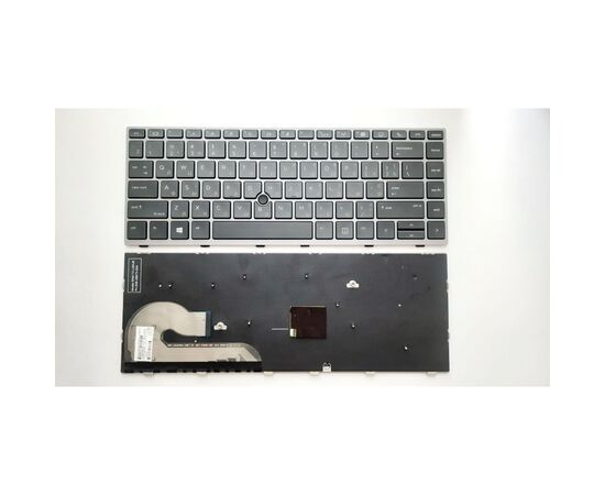 Клавіатура ноутбука HP EliteBook 840 G5 черная с серой с ТП UA (A46158)