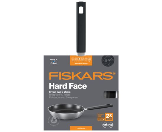 Сковорода Fiskars Hard Face Steel 26 см (1052246), изображение 2 Сковорода Fiskars Hard Face Steel 26 см (1052246), изображение 2