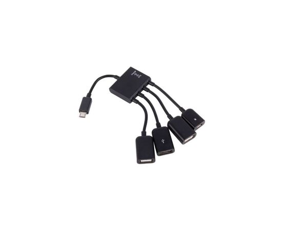 Концентратор Lapara LA-MicroUSB-OTG-HUB black, изображение 2 Концентратор Lapara LA-MicroUSB-OTG-HUB black, изображение 2