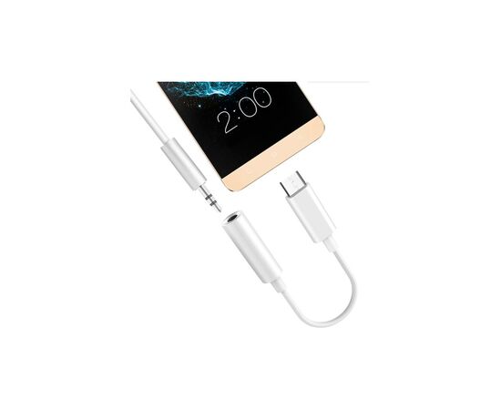 Переходник Lapara USB Type-C Male - Audio AUX mini jack 3,5 mm Female (LA-Type-C-Audio-3.5mm white), изображение 5 Переходник Lapara USB Type-C Male - Audio AUX mini jack 3,5 mm Female (LA-Type-C-Audio-3.5mm white), изображение 5