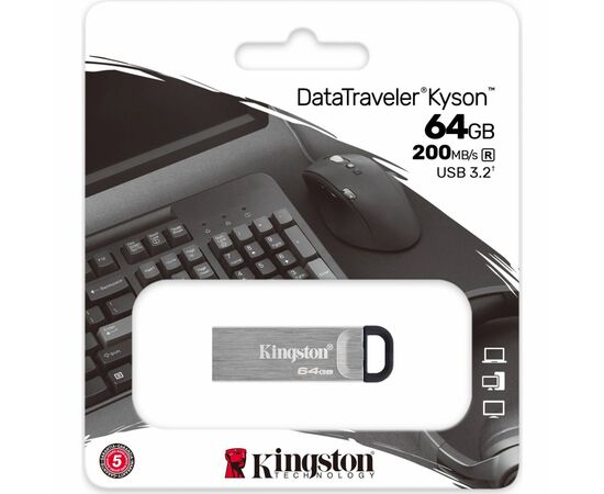 USB флеш накопитель Kingston 64GB Kyson USB 3.2 (DTKN/64GB), изображение 4 USB флеш накопитель Kingston 64GB Kyson USB 3.2 (DTKN/64GB), изображение 4