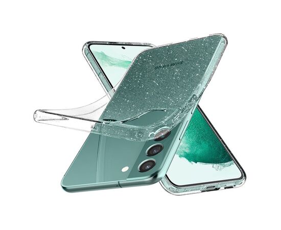 Чехол для моб. телефона Spigen Samsung Galaxy S22 Liquid Crystal Glitter, Crystal Quartz (ACS03985), изображение 2 Чехол для моб. телефона Spigen Samsung Galaxy S22 Liquid Crystal Glitter, Crystal Quartz (ACS03985), изображение 2