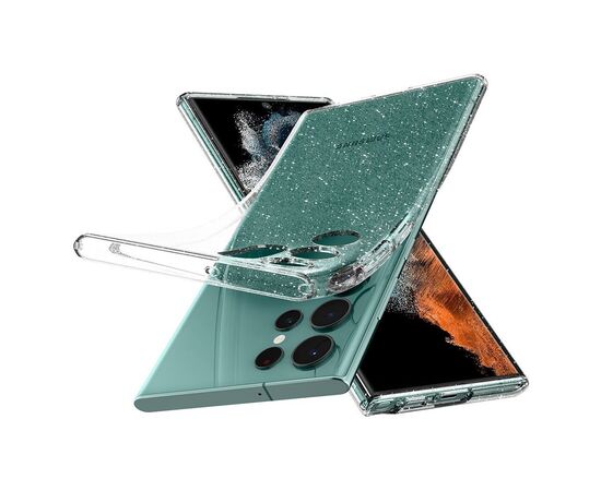 Чехол для моб. телефона Spigen Samsung Galaxy S22 Ultra Liquid Crystal Glitter, Crystal Qua (ACS03913), изображение 2 Чехол для моб. телефона Spigen Samsung Galaxy S22 Ultra Liquid Crystal Glitter, Crystal Qua (ACS03913), изображение 2