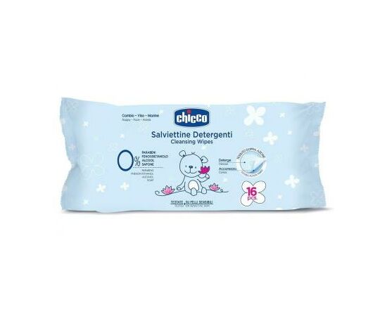 Детские влажные салфетки Chicco мягкие очищающие 16 шт. (09163.20)
