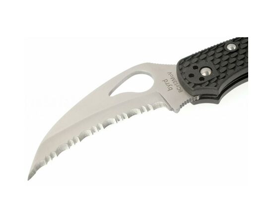 Нож Spyderco Byrd Hawkbill, серрейтор (BY22SBK), изображение 2 Нож Spyderco Byrd Hawkbill, серрейтор (BY22SBK), изображение 2