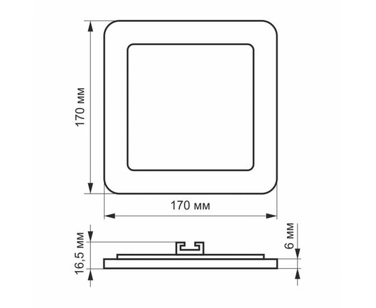 Светильник Videx LED 12W 5000K 220 (VL-DLS-125), изображение 3 Светильник Videx LED 12W 5000K 220 (VL-DLS-125), изображение 3