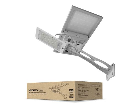 Прожектор Videx LED уличный автономный  30W 5000K (VL-SL206-305-SO), изображение 2 Прожектор Videx LED уличный автономный  30W 5000K (VL-SL206-305-SO), изображение 2
