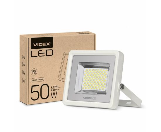 Прожектор Videx LED PREMIUM 50W 5000K 220V White (VL-F505W), изображение 2 Прожектор Videx LED PREMIUM 50W 5000K 220V White (VL-F505W), изображение 2