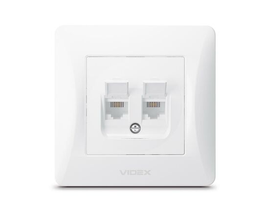 Компьютерная розетка Videx VF-BNSK2PC6TF3-W