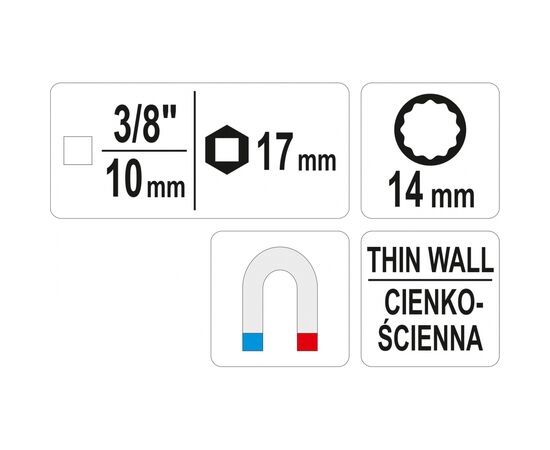 Головка торцева Yato YT-38510, зображення 3 Головка торцева Yato YT-38510, зображення 3