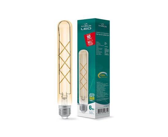 Лампочка TITANUM Filament T30 6W E27 2200K бронза (TLFT3006272A)