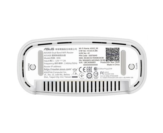 Точка доступу Wi-Fi ASUS XD6-2PK-WHITE, зображення 6 Точка доступу Wi-Fi ASUS XD6-2PK-WHITE, зображення 6