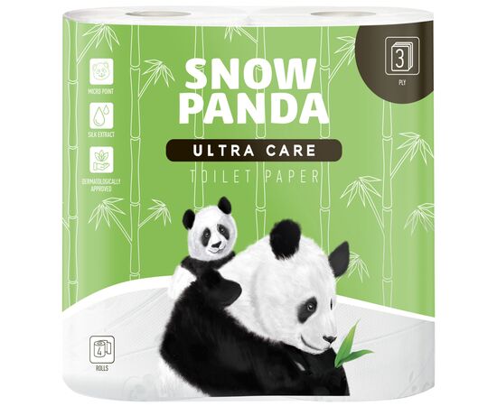 Туалетний папір Сніжна Панда Ultra Care 3 шари 4 рулони (4820183970930)