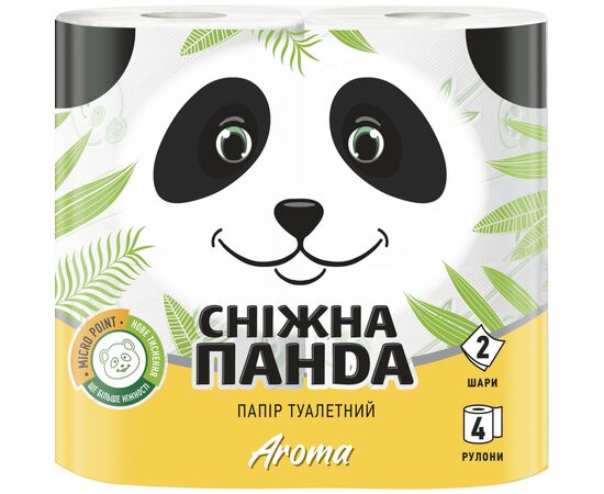 Туалетний папір Сніжна Панда Aroma 2 шари 4 рулони (4823019007695)