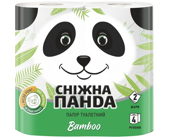 Туалетний папір Сніжна Панда Bamboo 2 шари 4 рулони (4823019009415)