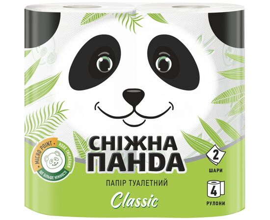 Туалетний папір Сніжна Панда Classic 2 шари 4 рулони (4823019007619)