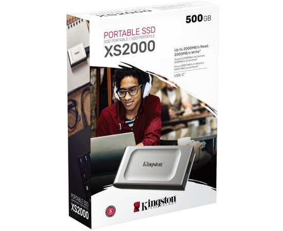 Накопитель SSD USB 3.2 500GB Kingston (SXS2000/500G), изображение 4 Накопитель SSD USB 3.2 500GB Kingston (SXS2000/500G), изображение 4