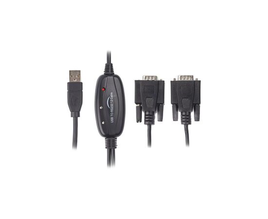 Переходник USB 2.0 to 2хCOM (9+25pin) 1.4m Viewcon (VE591)