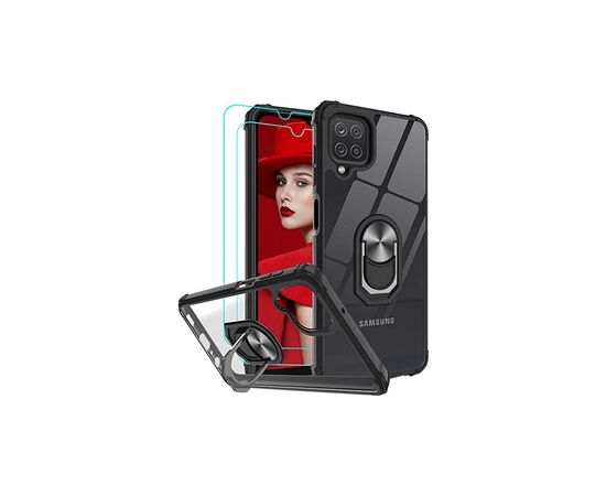 Чохол до моб. телефона Drobak Magnetic Ring Case with Airbag для Samsung Galaxy A12 Black (707021)