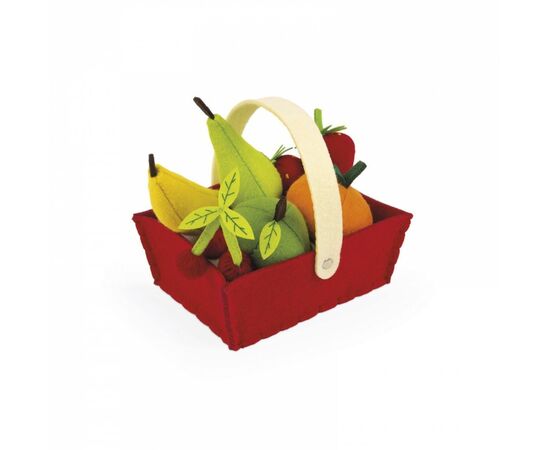Игровой набор Janod Корзина с фруктами 8 эл. (J06577), изображение 2 Игровой набор Janod Корзина с фруктами 8 эл. (J06577), изображение 2