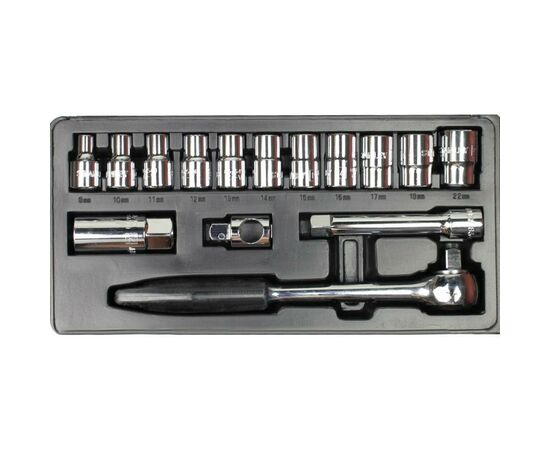 Набор инструментов Stanley торцевых головок 1/2" 12-гранных 15 предметов (1-87-065), изображение 3