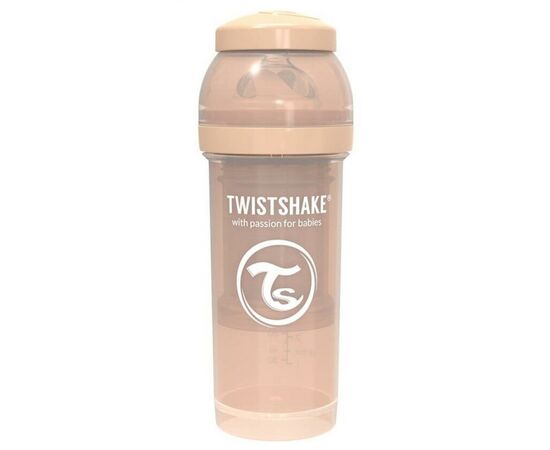 Бутылочка для кормления Twistshake антиколиковая 260 мл, бежевая (69867)