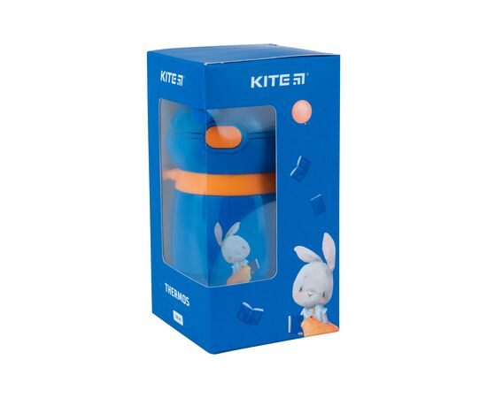 Поильник-непроливайка Kite термос Rabbit голубой, 350 мл (K21-377-01), изображение 3 Поильник-непроливайка Kite термос Rabbit голубой, 350 мл (K21-377-01), изображение 3