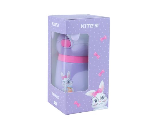 Поильник-непроливайка Kite термос Rabbit фиолетовый, 350 мл (K21-377-02), изображение 3 Поильник-непроливайка Kite термос Rabbit фиолетовый, 350 мл (K21-377-02), изображение 3