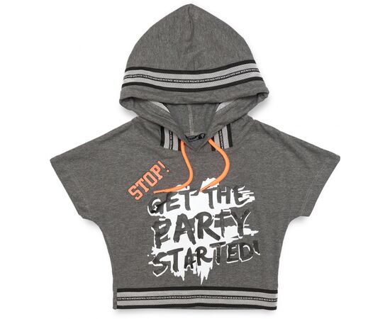 Футболка дитяча Blueland укорочена із шортами (2561-152G-gray), зображення 2 Футболка дитяча Blueland укорочена із шортами (2561-152G-gray), зображення 2